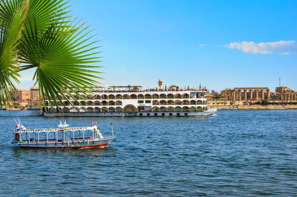 Ancient,Architecture,And,Cruise,Liner,On,Nile,In,Luxor